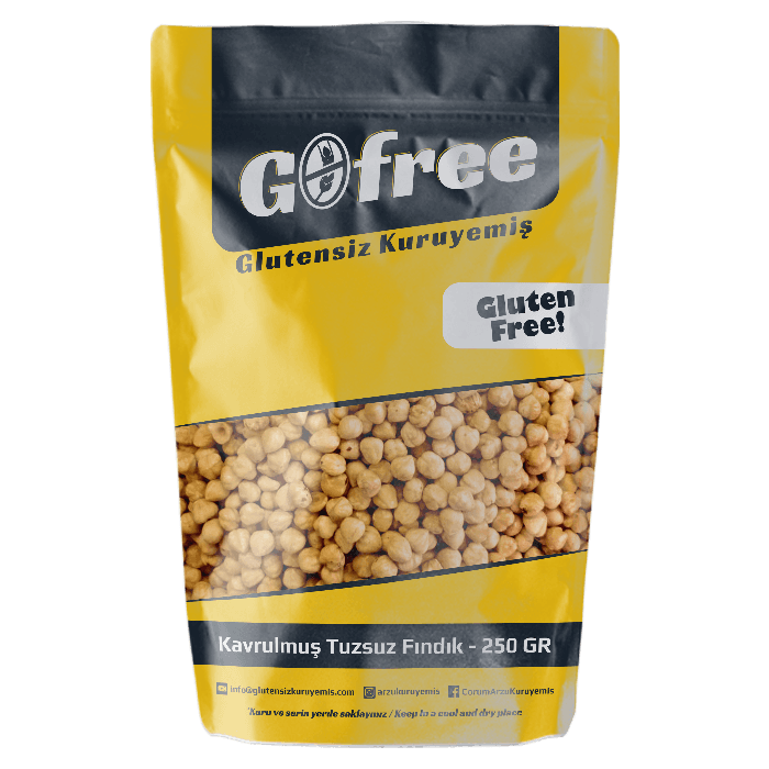 Glutensiz Kavrulmuş Tuzsuz Fındık