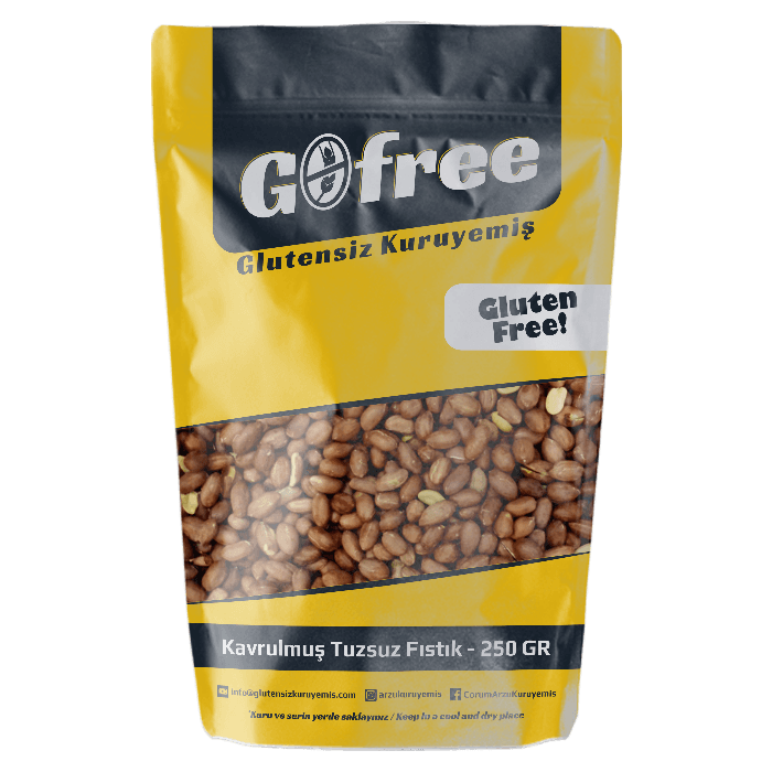 Glutensiz Kavrulmuş Tuzsuz Fıstık